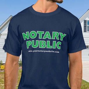 公証人公海軍グリーン編集可能WebサイトTシャツ Tシャツ