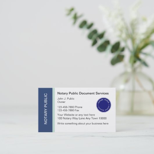 公証人公用名刺 名刺 (スタンド正面)