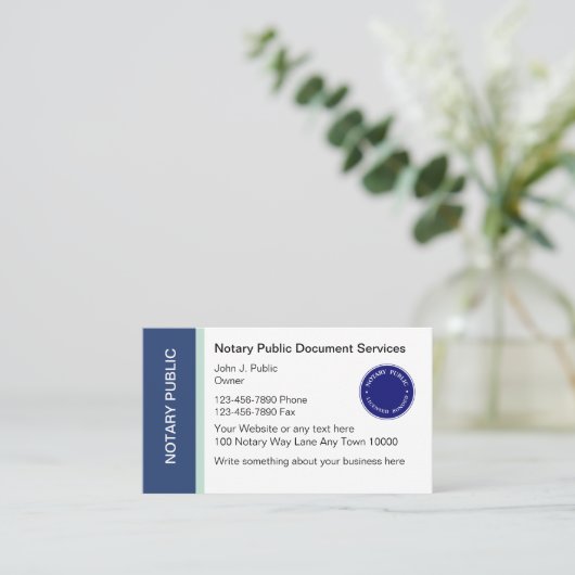 公証人公用名刺 名刺 (スタンド正面)