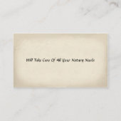 公証人公用名刺 名刺 (裏面)