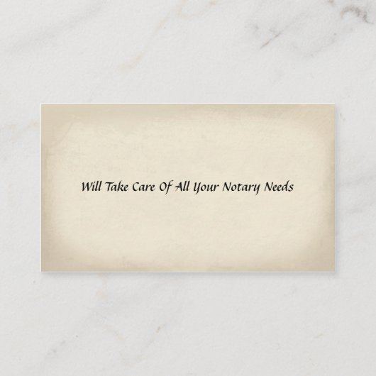 公証人公用名刺 名刺 (裏面)