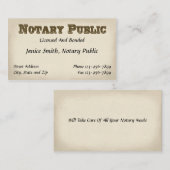公証人公用名刺 名刺 (正面/裏面)