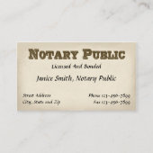 公証人公用名刺 名刺 (正面)