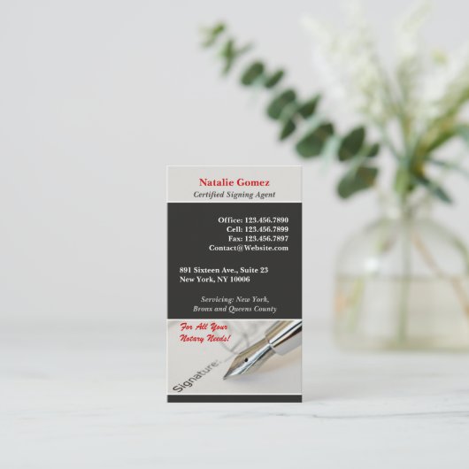 公証人公用名刺 名刺 (スタンド正面)