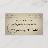 公証人公用名刺 名刺 (正面)