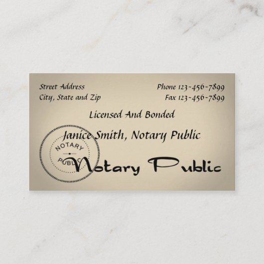 公証人公用名刺 名刺 (正面)