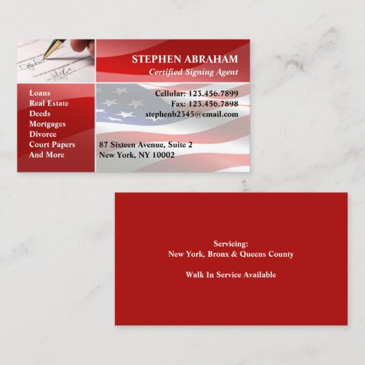 公証人公用名刺 名刺 (正面/裏面)