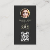 公証人公的署名エージェントコンサルタントブラック金ゴールド 名刺 (裏面)