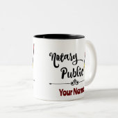 公証人公立ブルゴーニュカスタマイズインクペン名 ツートーンマグカップ (正面右)