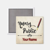 公証人公立ブルゴーニュカスタマイズインクペン名 マグネット (正面/裏面)
