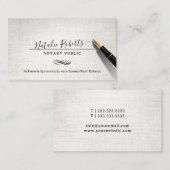 公証人公立ミニマリストのスクリプト署名ヴィンテージ 名刺 (正面/裏面)