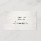 公証人公立ミニマリストのスクリプト署名ヴィンテージ 名刺 (裏面)