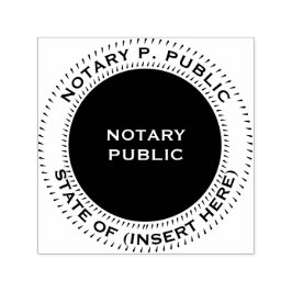 公証人公立ラウンド白黒 セルフインキングスタンプ