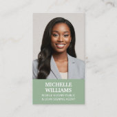 公証人公署写真QRコードグリーン 名刺 (正面)