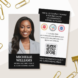 公証人公署写真QRコードブラック 名刺
