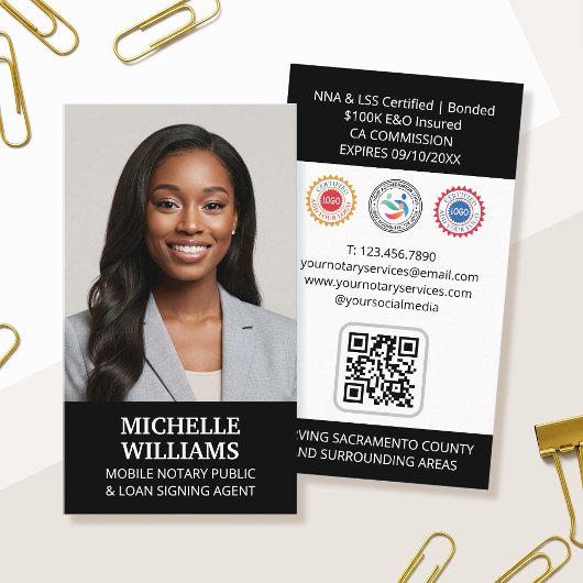 公証人公署写真QRコードブラック 名刺