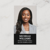 公証人公署写真QRコードブラック 名刺 (正面)