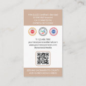 公証人公署写真QRコードベージュ 名刺 (裏面)