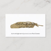 公証人公署名代理人ミニマル金ゴールドクイル 名刺 (正面)