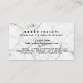 公証人公署名代理人金ゴールドクイルペン大理石 名刺 (裏面)