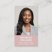 公証人公署名者写真QRコードピンク 名刺 (正面)