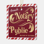 公証人公開写真クリスマス セラミックオーナメント (左)