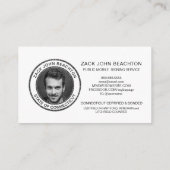 *~*公証人写真はっきりした大理石署名業者 名刺 (裏面)