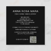 *~*公証人写真メタルアクア調印剤 スクエア名刺 (裏面)