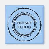 公証人動揺して丸印 マグネット (正面)