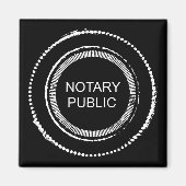 公証人動揺して丸印 マグネット (正面)