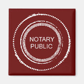 公証人動揺して丸印 マグネット (正面)