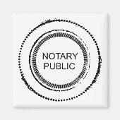 公証人動揺して丸印 マグネット (正面)