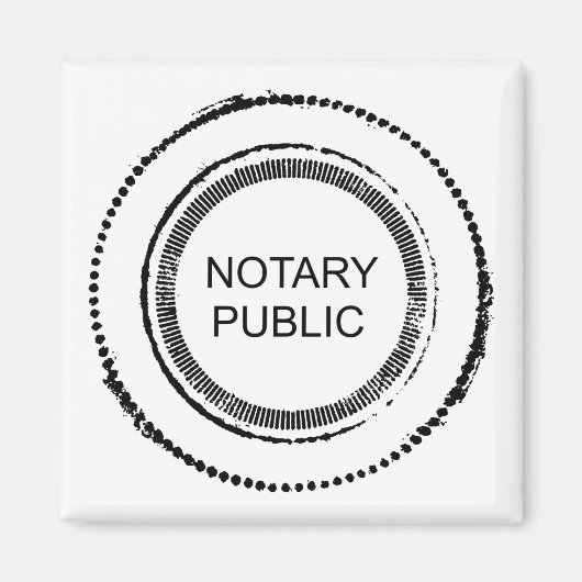 公証人動揺して丸印 マグネット (正面)