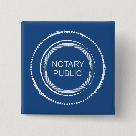 公証人動揺して丸印 缶バッジ (正面)