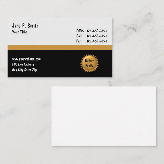 公証人名刺_2 名刺 (正面/裏面)