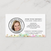 *~*公証人向けフォトペンフェザー署名エージェントスター 名刺 (裏面)