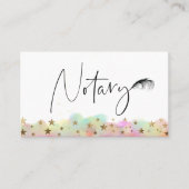 *~*公証人向けフォトペンフェザー署名エージェントスター 名刺 (正面)