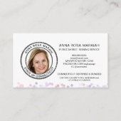 *~*公証人向けペンフェザー署名エージェントの写真 名刺 (裏面)