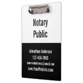 公証人向け白黒プロモーションテンプレート クリップボード (左)