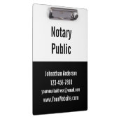 公証人向け白黒プロモーションテンプレート クリップボード (右)
