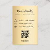 公証人白色金ゴールド写真QRコードローン署名業者 名刺 (裏面)