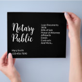 公証人白黒名業務 チラシ (手)