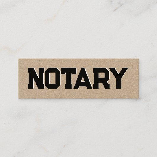 公証人筏 スキニー名刺 (正面)