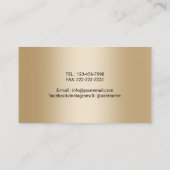 公証人署名エージェモダンントのブラック&金ゴールド写真 名刺 (裏面)