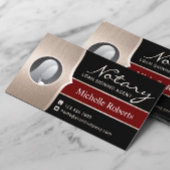 公証人署名エージェモダンントのブラック&金ゴールド写真 名刺