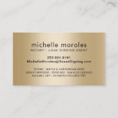 公証人署名エージェモダンントブラック&金ゴールド 名刺 (裏面)