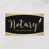 公証人署名エージェモダンントブラック&金ゴールド 名刺 (正面)