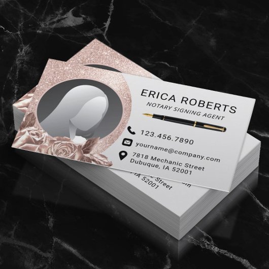 公証人署名エージェントモダンバラ金ゴールドフローラ写真 名刺