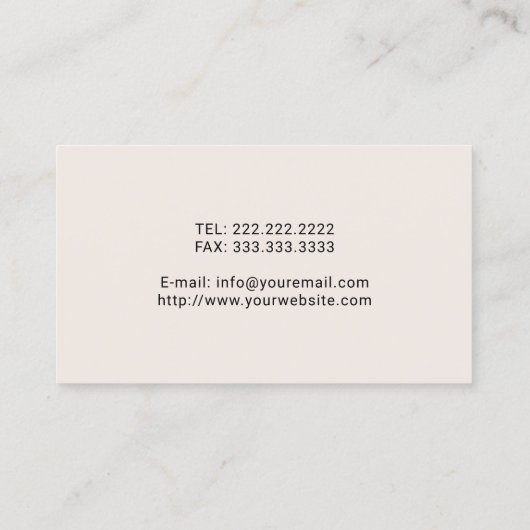 公証人署名エージェント赤面バラ金ゴールドフローラ写真 名刺 (裏面)