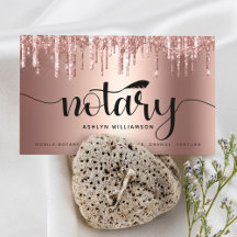 公証人署名エージェントCopper PInkグリッタースクリプト